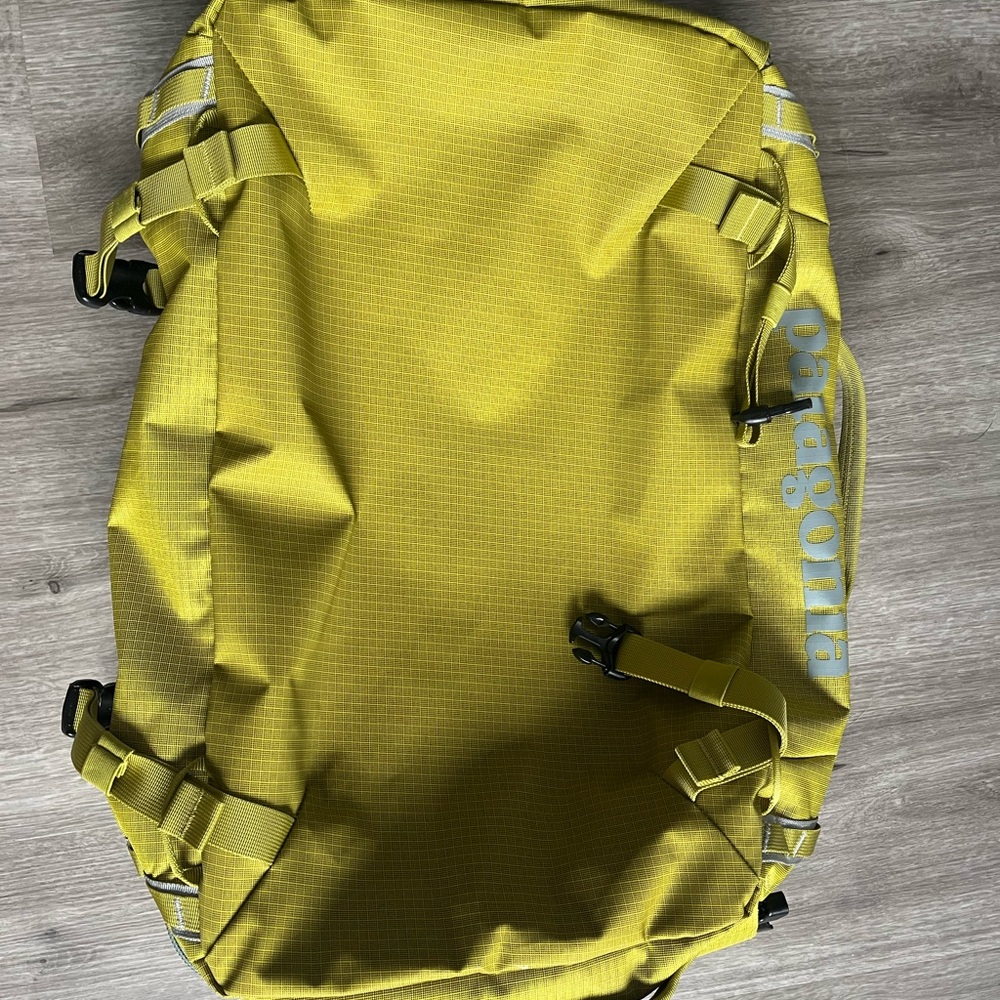 Patagonia Bright Yellow/greenish Travel Bag with Black Details